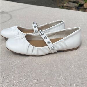 DV by Dolce Vita White Kids Dress Shoes with Studded Strap
